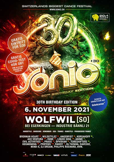 SONIC 30 Birthday Edition - Industrie Bännli, Wolfwil (SO) - Sa 06.11.2021